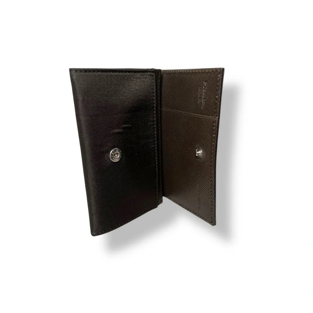 Prada Nylon Card Holder, Wallet, Chocolate Brown - Picture 5 of 10
